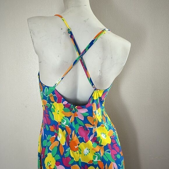 New SUGARLIPS Yara Rainbow Floral Parting Ways Midi Dress SMALL sugar + lips - Picture 10 of 12